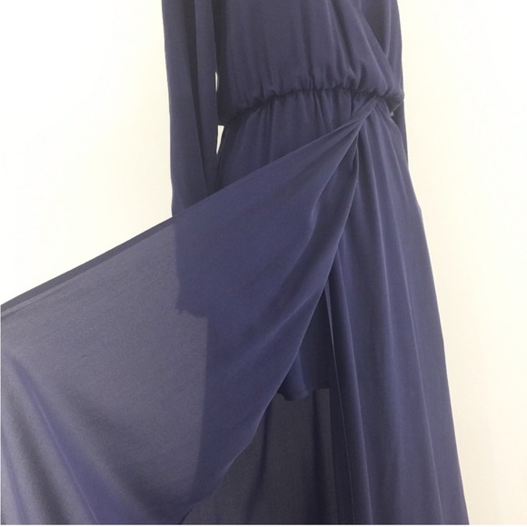 Anine Bing Navy Blue 100% Silk Maxi Dress - Picture 4 of 7